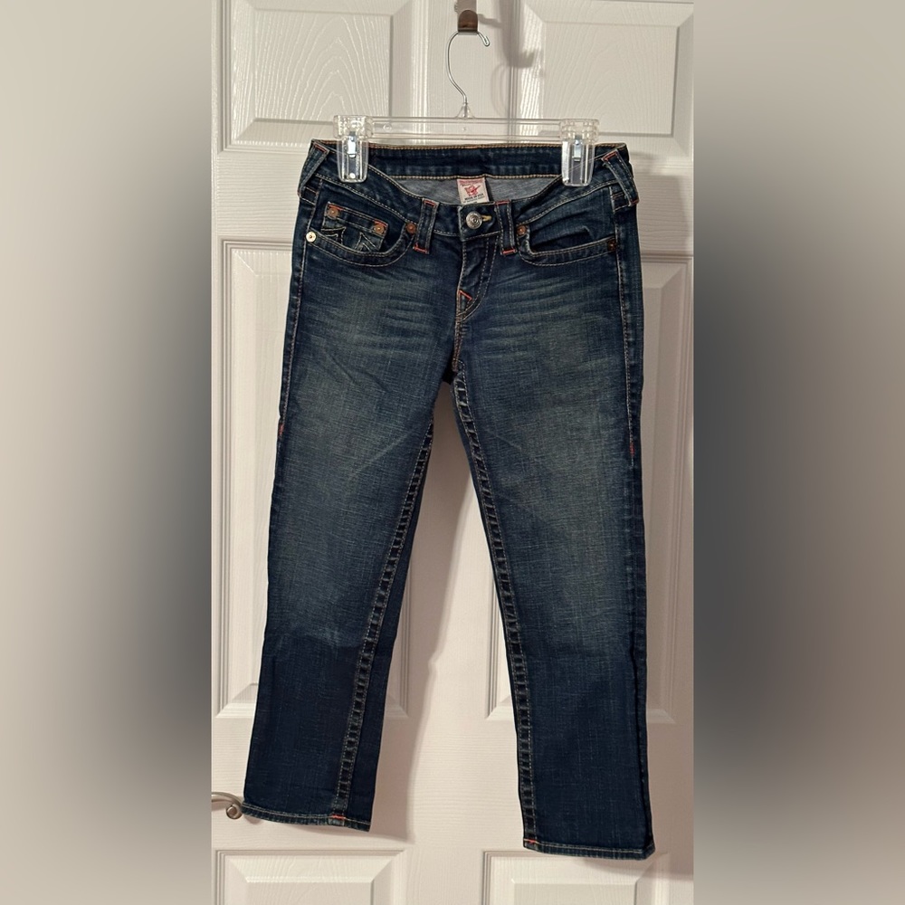True Religion low-rise Kate Cropped Jeans